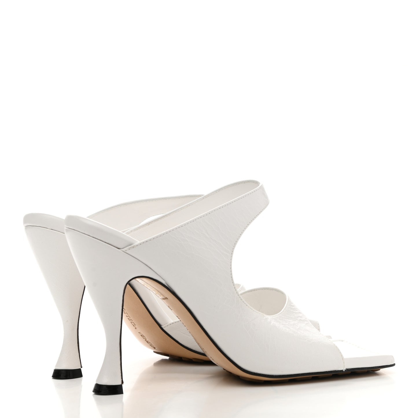 Nappa Crunch Lux Sandals 38 Optic White