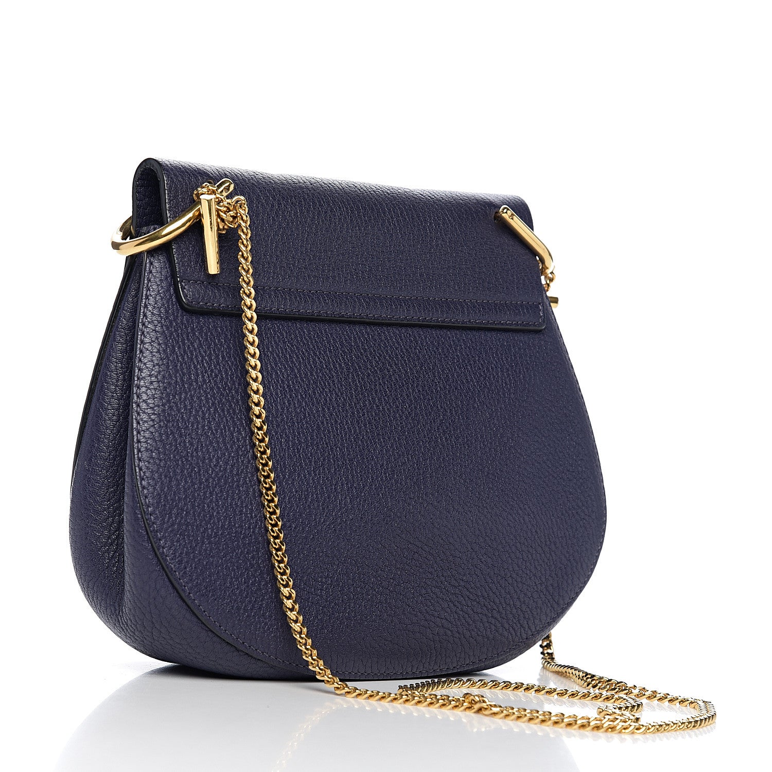 Chloe Grained Lambskin Drew Shoulder Bag Royal Navy 2 of 11