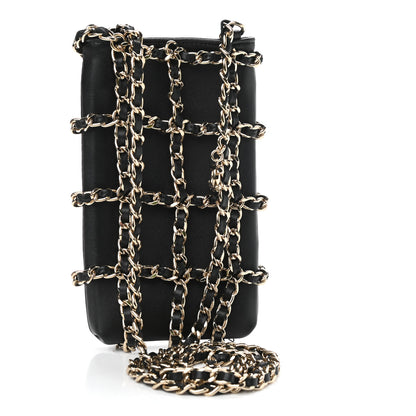 Chanel Lambskin Tech Me Out Clutch With Chain Black 3 of 13