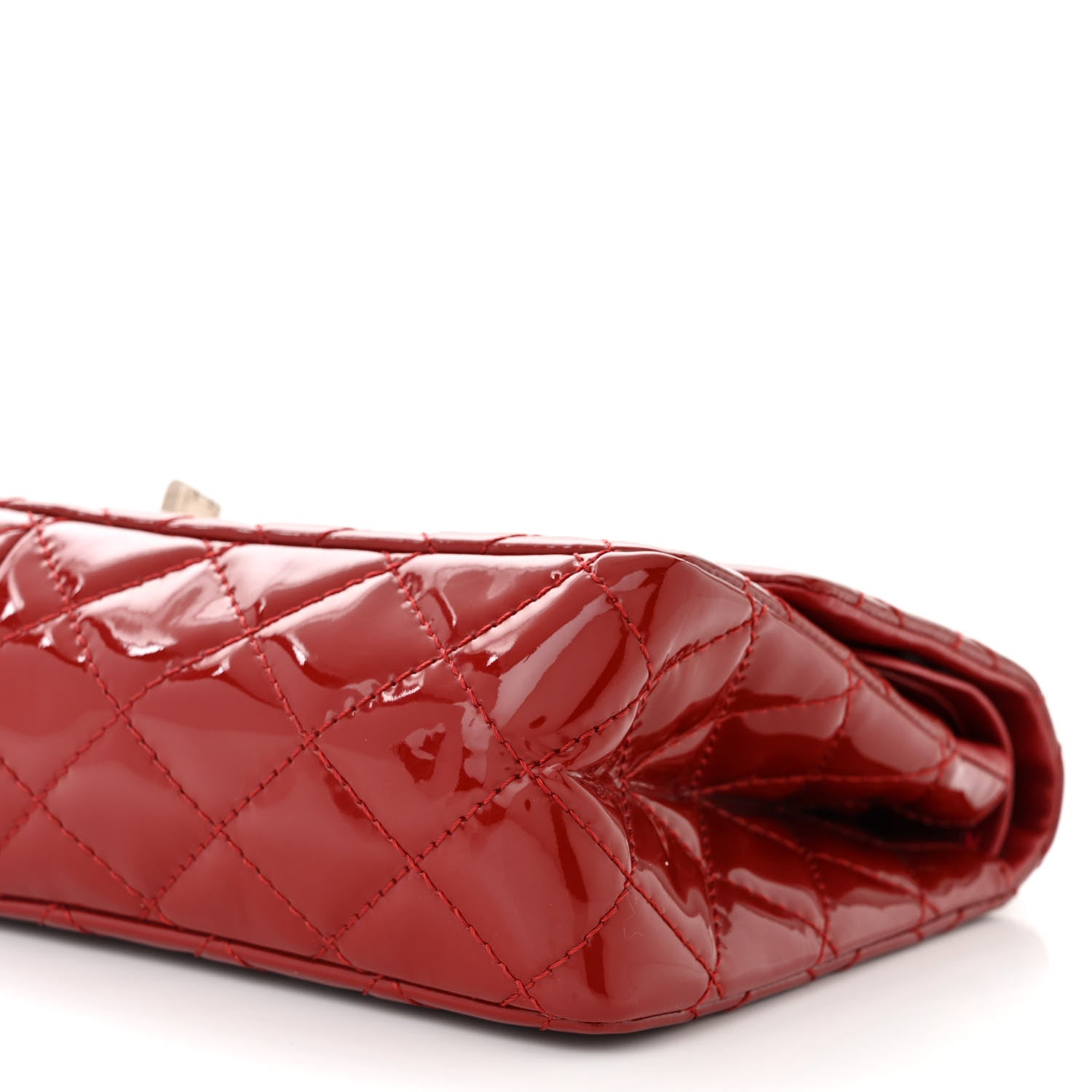 Chanel Patent Quilted 2.55 Reissue 226 Flap Red 10 of 12
