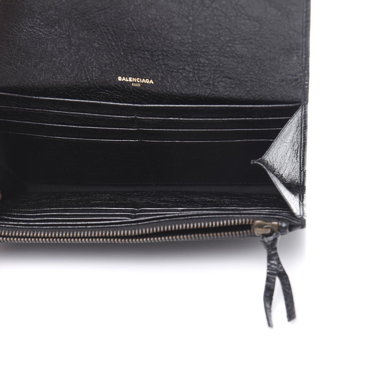 Balenciaga Agneau Classic Hardware Money Wallet Black 5 of 7