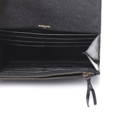Balenciaga Agneau Classic Hardware Money Wallet Black 5 of 7