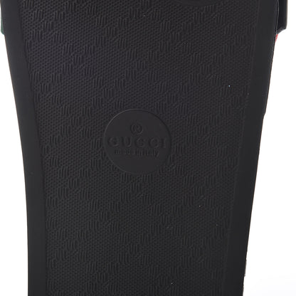 Gucci Satin Web Bow Slide Sandals 38 Black 6 of 10