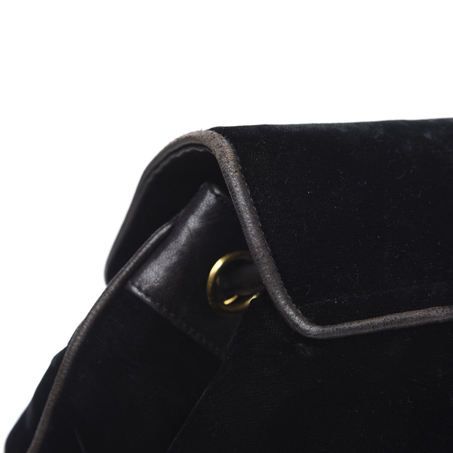 Velvet Drawstring Backpack Black