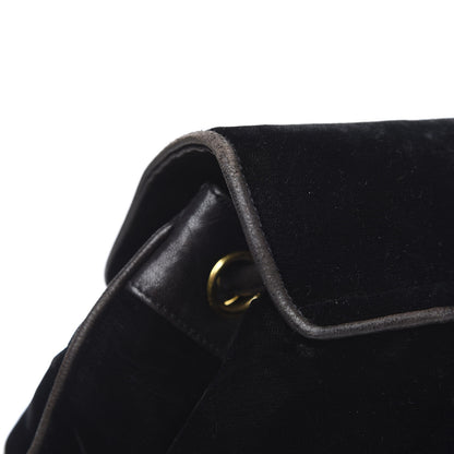 Chanel Velvet Drawstring Backpack Black 12 of 13