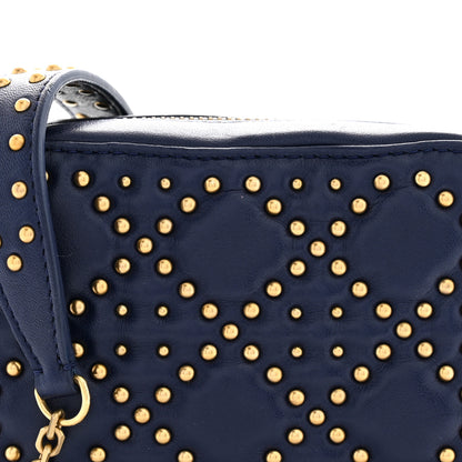 Christian Dior Lambskin Cannage Studded Lady Dior Camera Case Pouch Blue 8 of 11