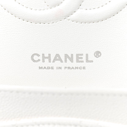Chanel Caviar Quilted Medium Double Flap White 7 of 10