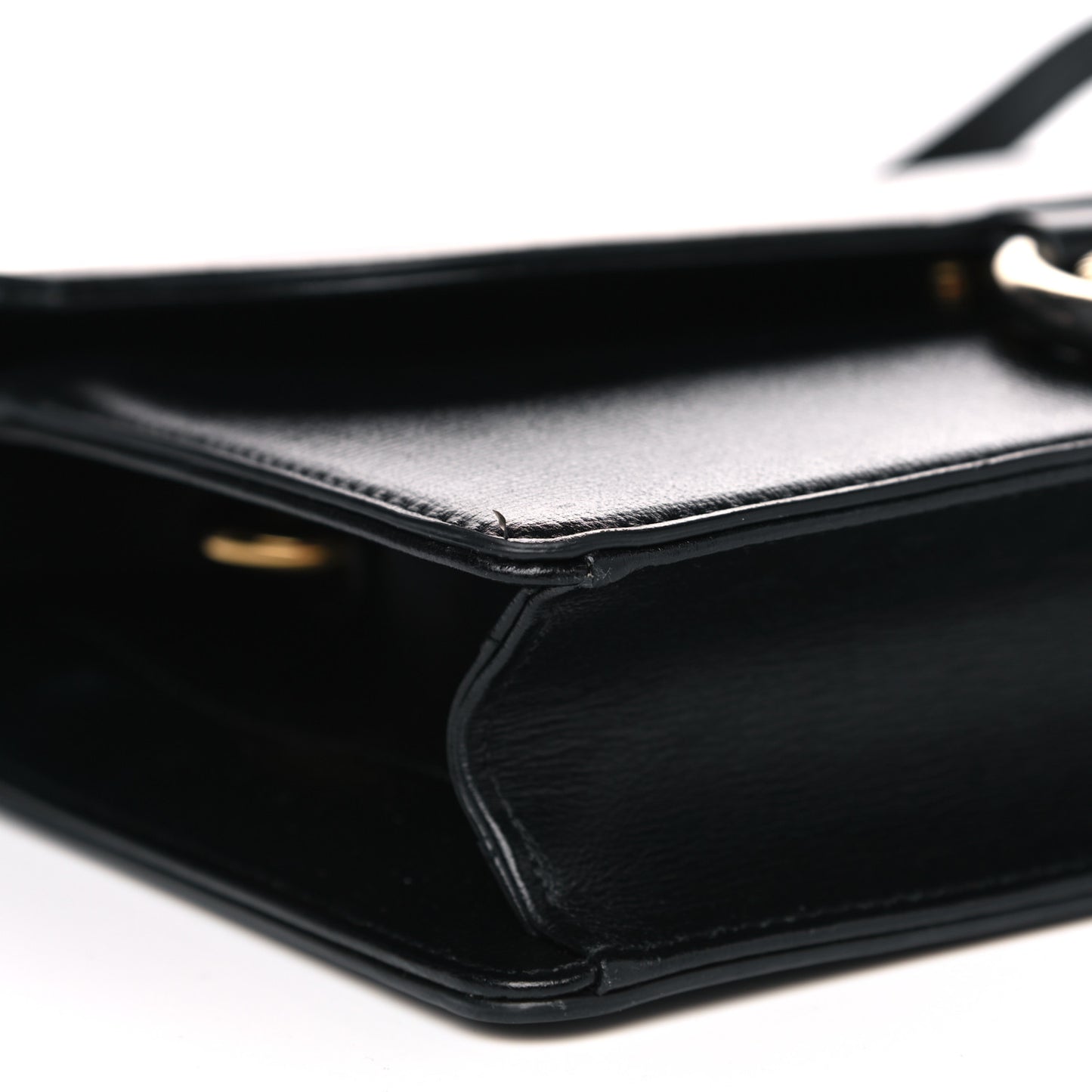 Textured Calfskin Small Torchon GG Ring Shoulder Bag Black