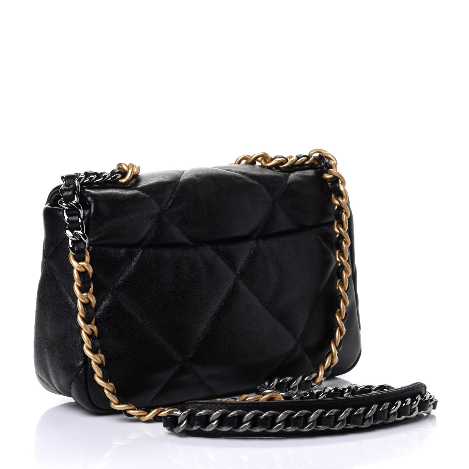 Chanel Lambskin Quilted Medium Chanel 19 Flap Black 2 of 4