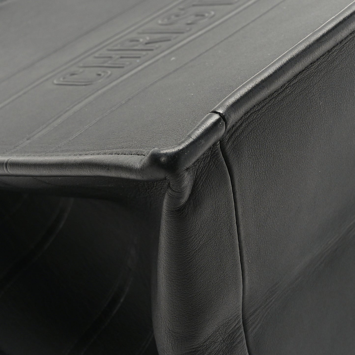 Calfskin Embossed Medium Book Tote Black