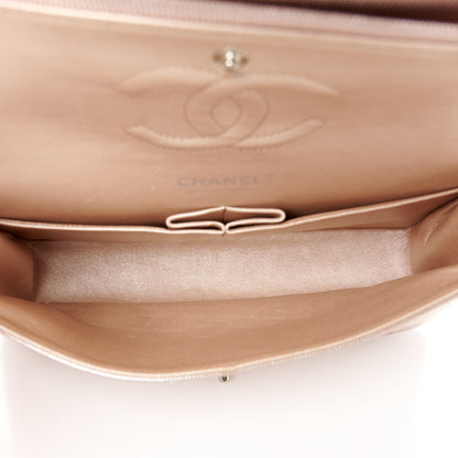 Chanel Metallic Calfskin Pixel Effect Medium Double Flap Pinky Gold 5 of 11