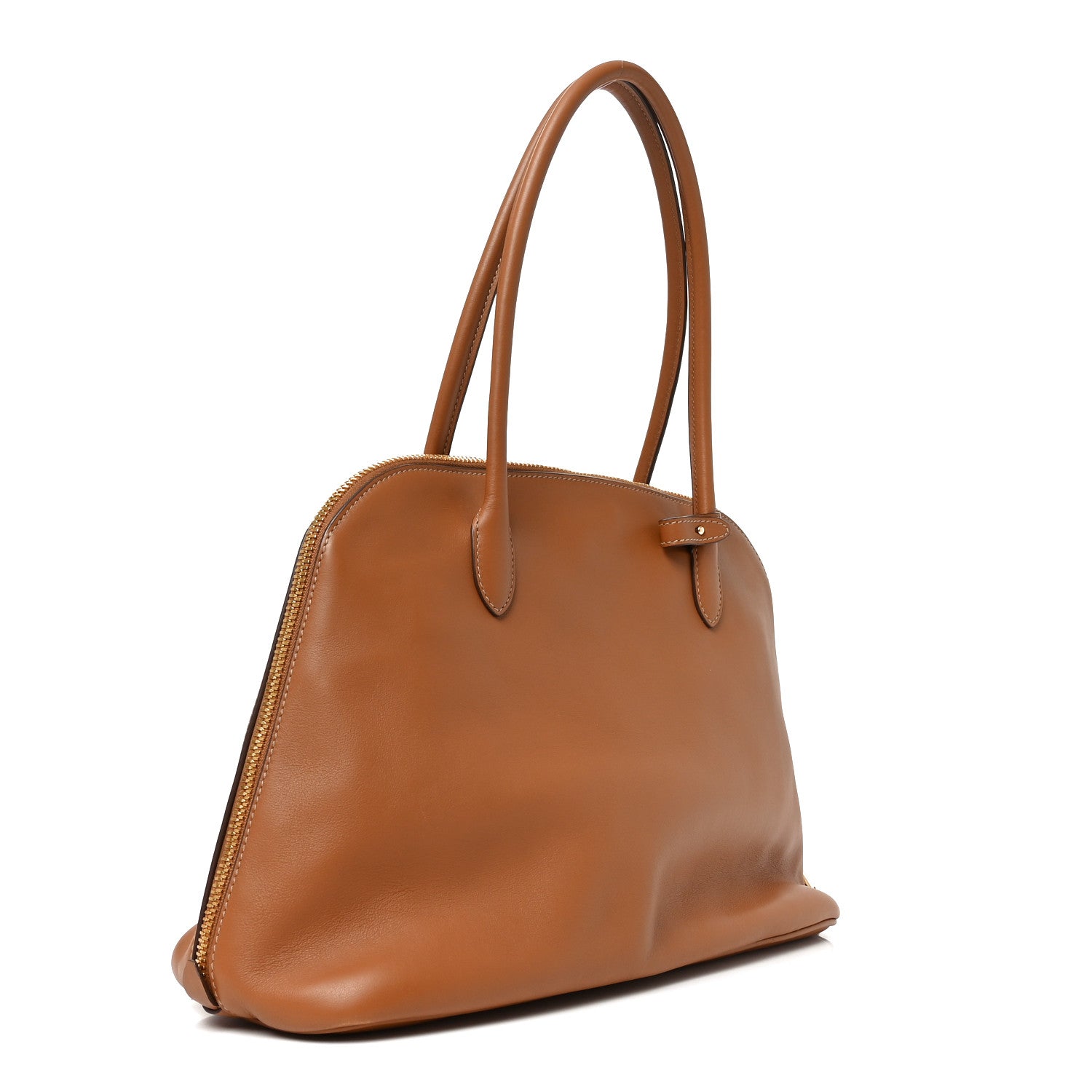 Miu Miu Soft Calf Top Handle Shoulder Bag Cognac 1894405