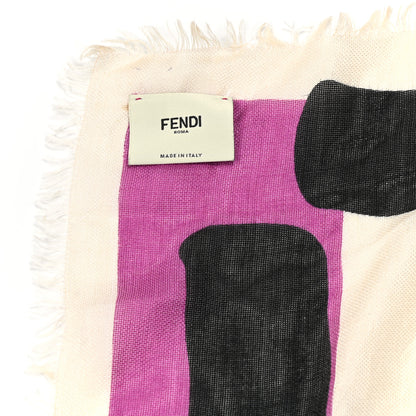Fendi Silk Wool Fringe Monster Scarf 5 of 6