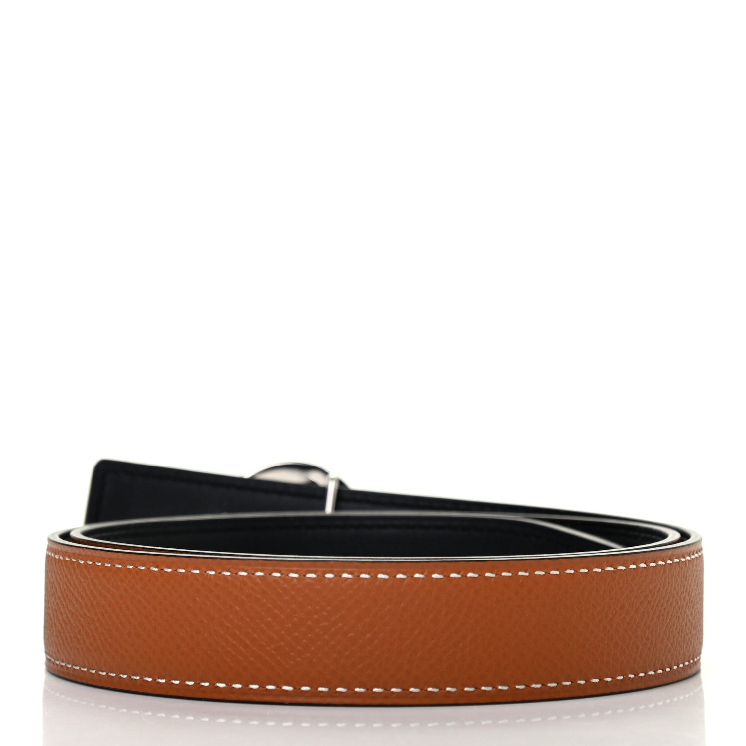 Hermes Epsom Swift Belt 70 Gold Black 2 of 5