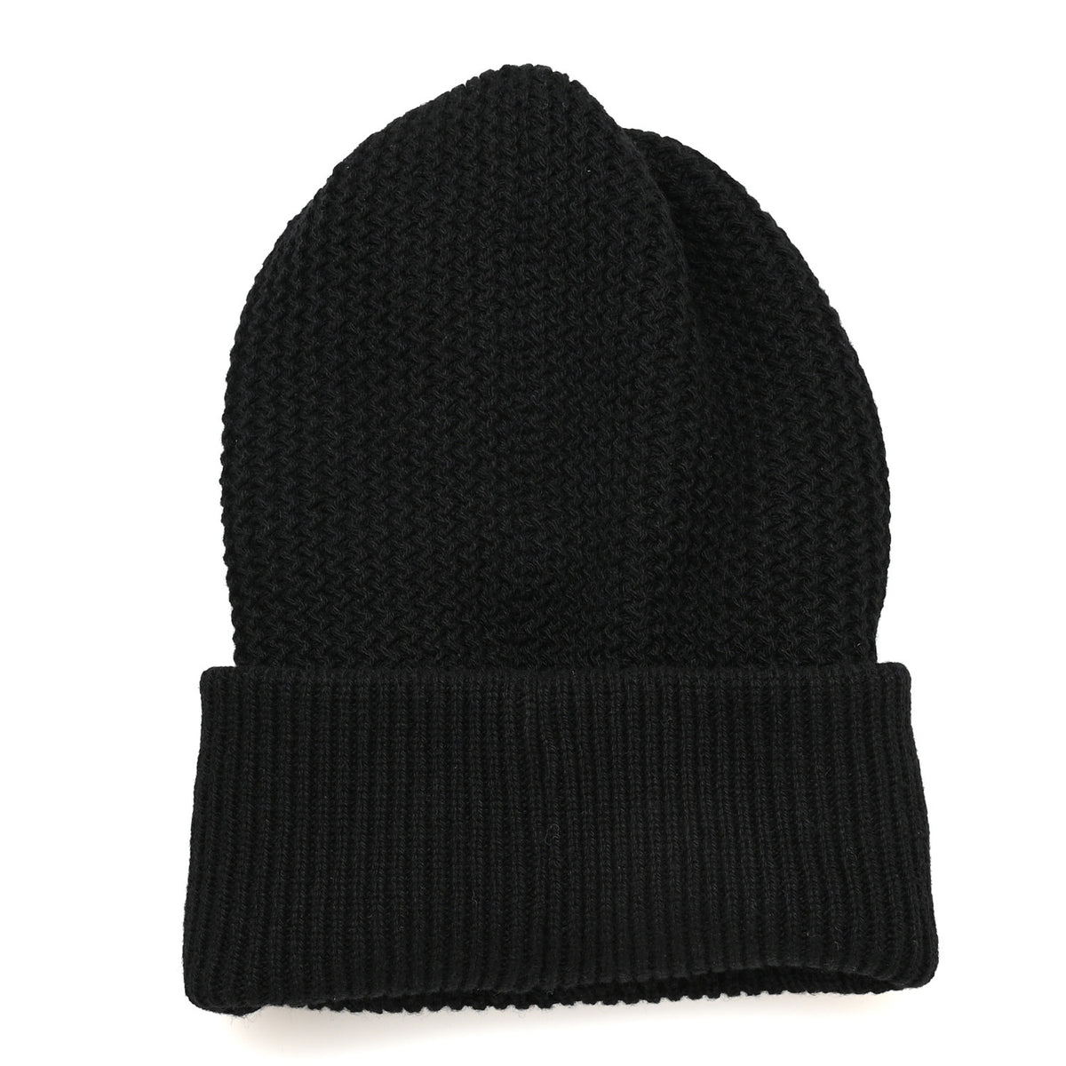 Cashmere Sequin Logo Beanie Hat Black Gold