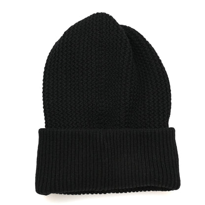 Chanel Cashmere Sequin Logo Beanie Hat Black Gold 2 of 5