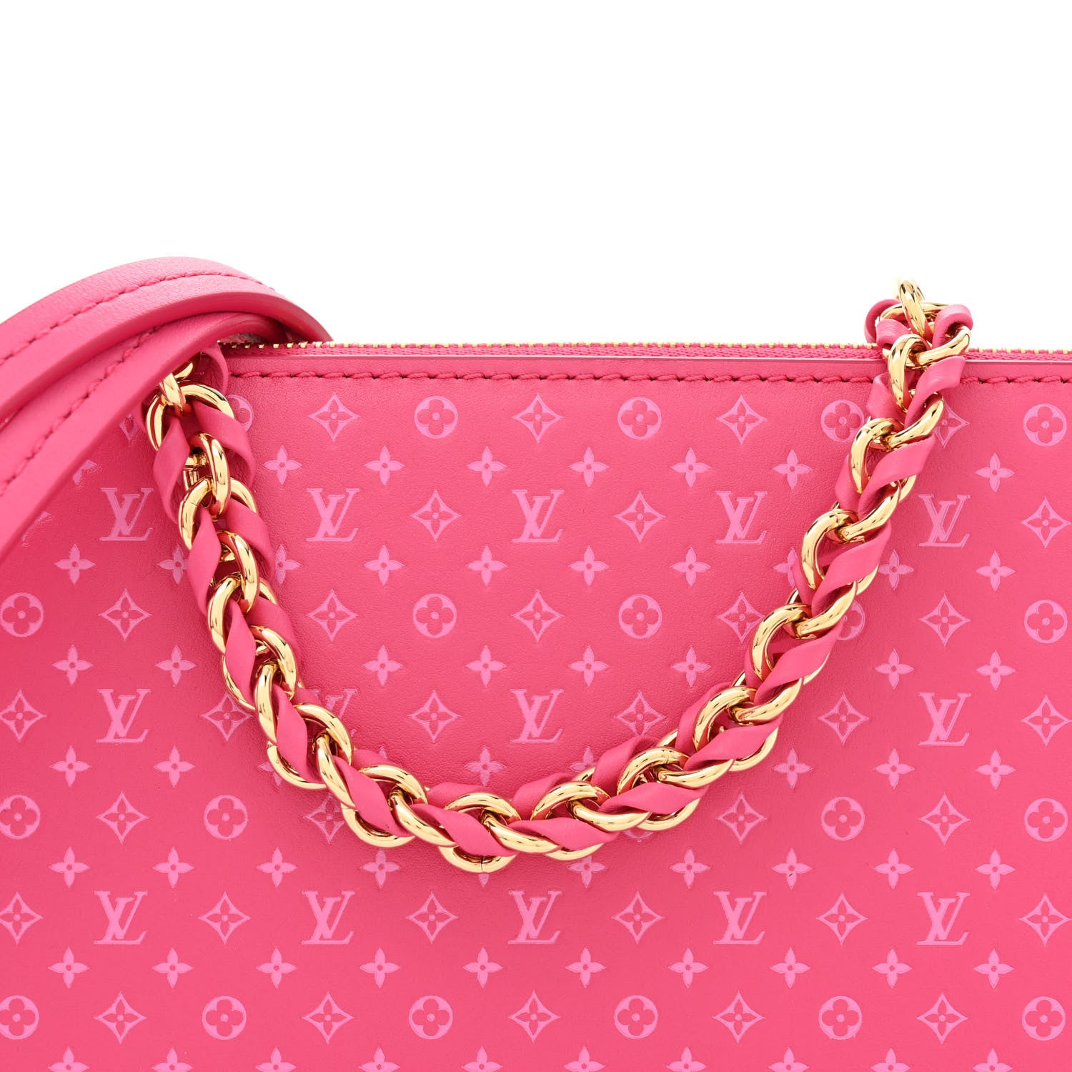 Louis Vuitton Calfskin Nanogram Embossed Lexington Pouch Rose 7 of 11