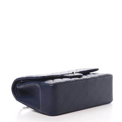 Chanel Caviar Quilted Jumbo Double Flap Navy Blue 4 of 12