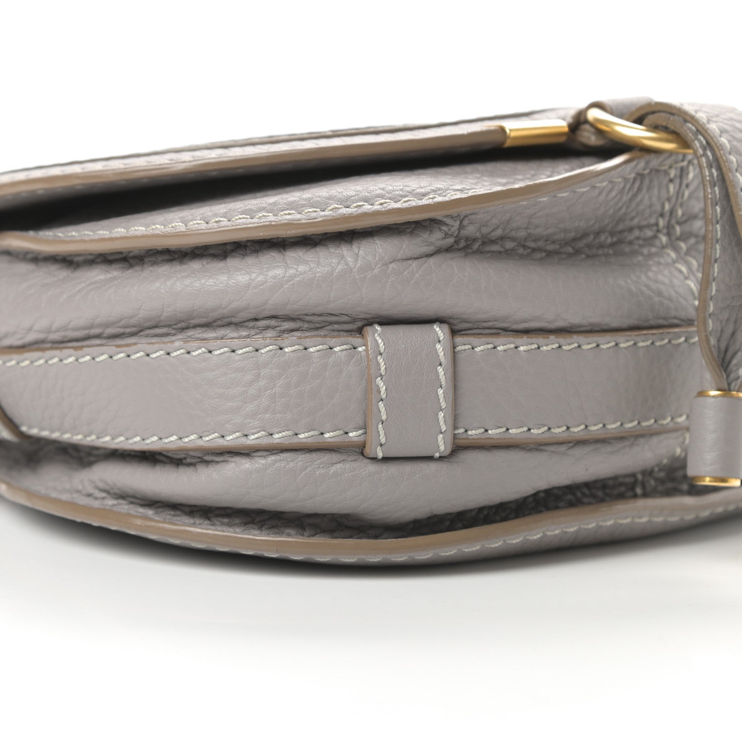 Chloe Calfskin Mini Marcie Round Crossbody Bag Cashmere Grey 10 of 15