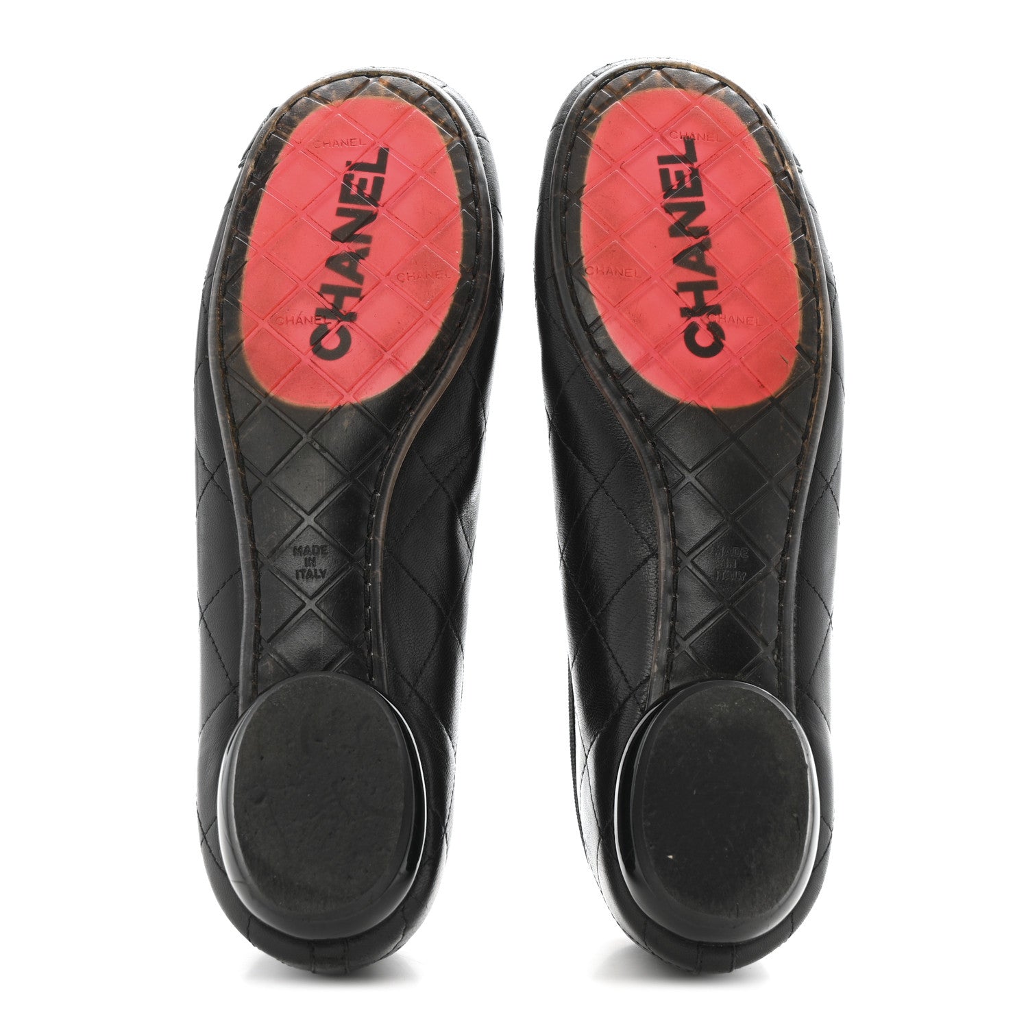 Chanel Lambskin Quilted Cambon Ballerina Flats 40 Black 6 of 12