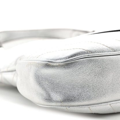 Gucci Sakai Be Green Calfskin Diagonal Stitched Small Blondie Tote Silver 10 of 11
