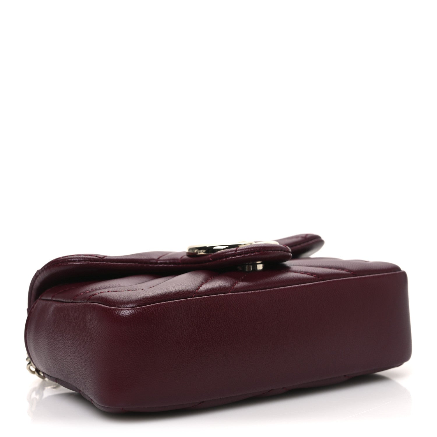 Gucci Lambskin Matelasse Mini GG Marmont Shoulder Bag Rosso Ancora 4 of 10
