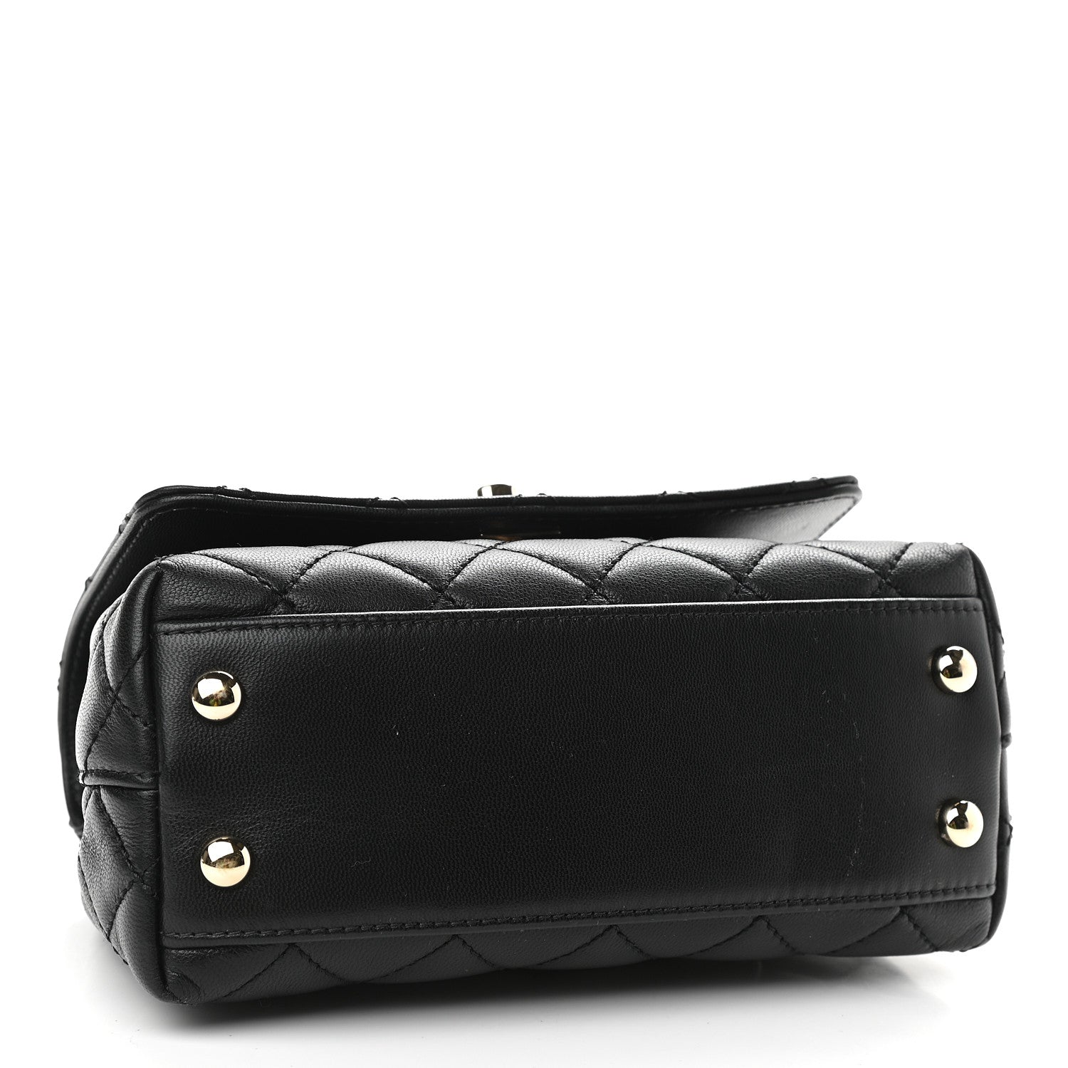 Chanel Goatskin Quilted Rainbow Extra Mini Coco Handle Flap Black 4 of 9