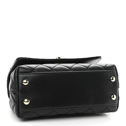 Chanel Goatskin Quilted Rainbow Extra Mini Coco Handle Flap Black 4 of 9