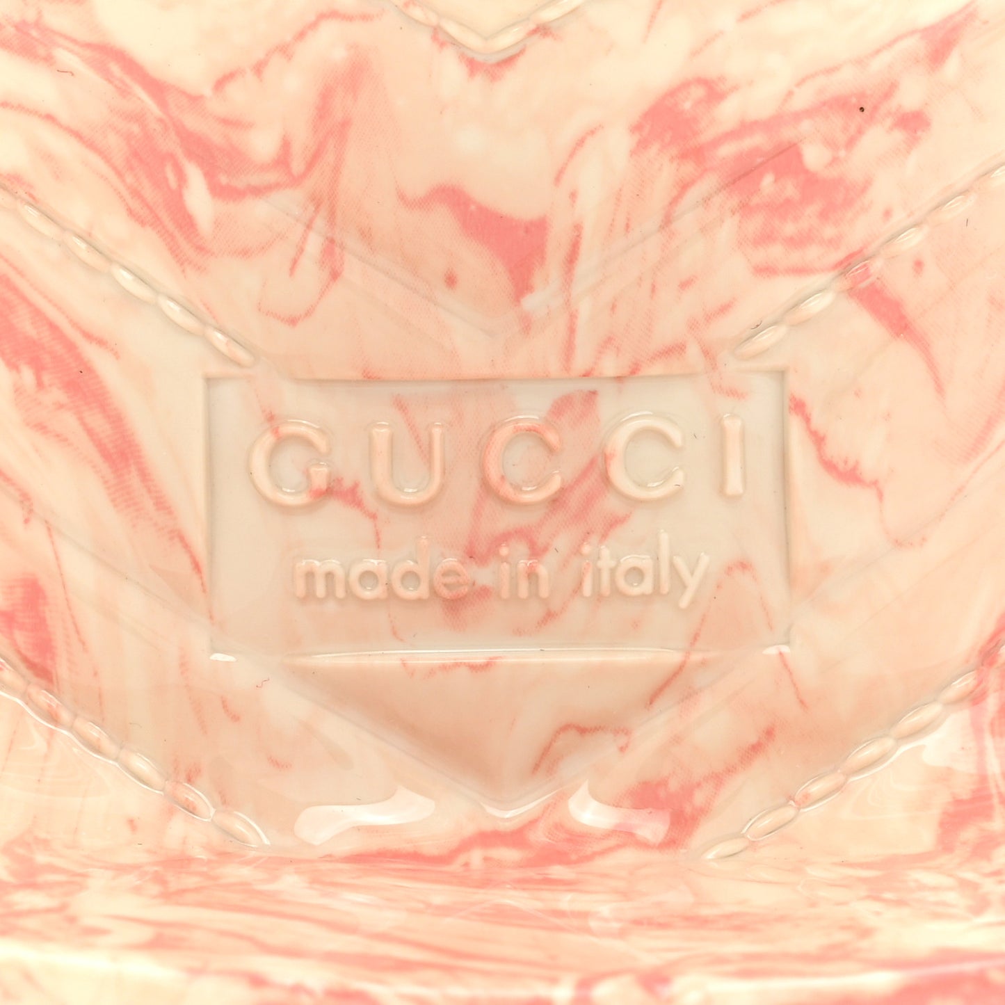 Shiny Rubber Gucci Logo Womens Platform 20/60mm Slide Sandals 39 Wild Rose