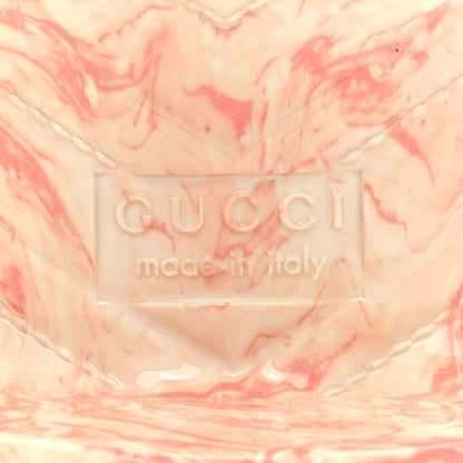 Gucci Shiny Rubber Gucci Logo Womens Platform 20/60mm Slide Sandals 39 Wild Rose 6 of 10