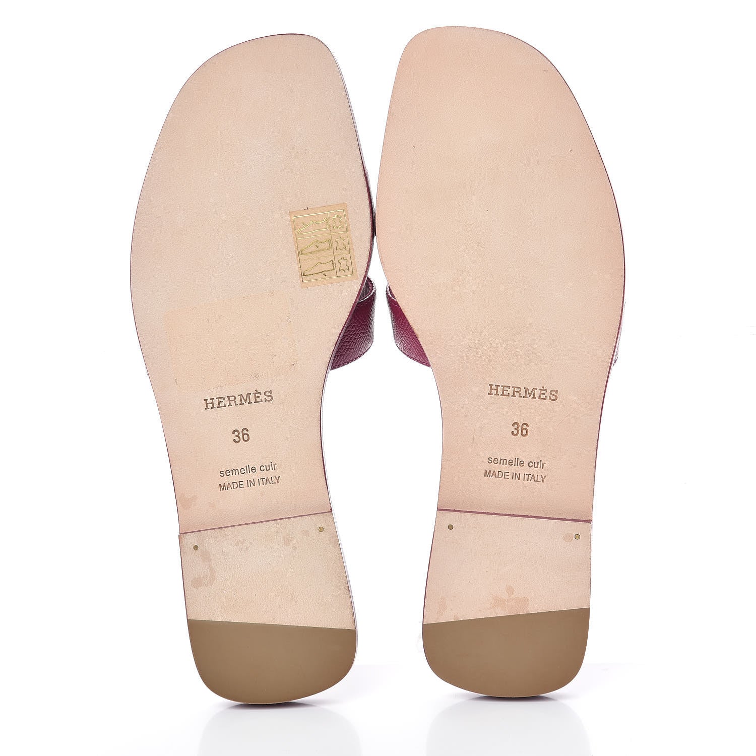 Hermes Epsom Oran Sandals 36 Pink 5 of 10