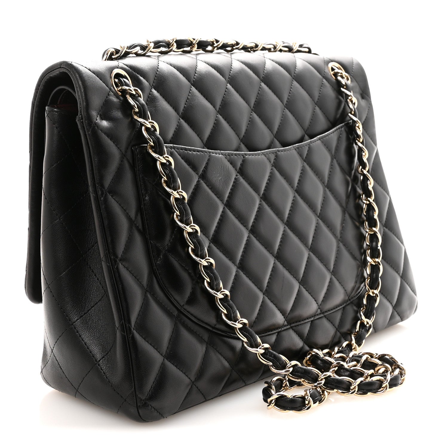 Chanel Lambskin Quilted Maxi Double Flap Black 3 of 10