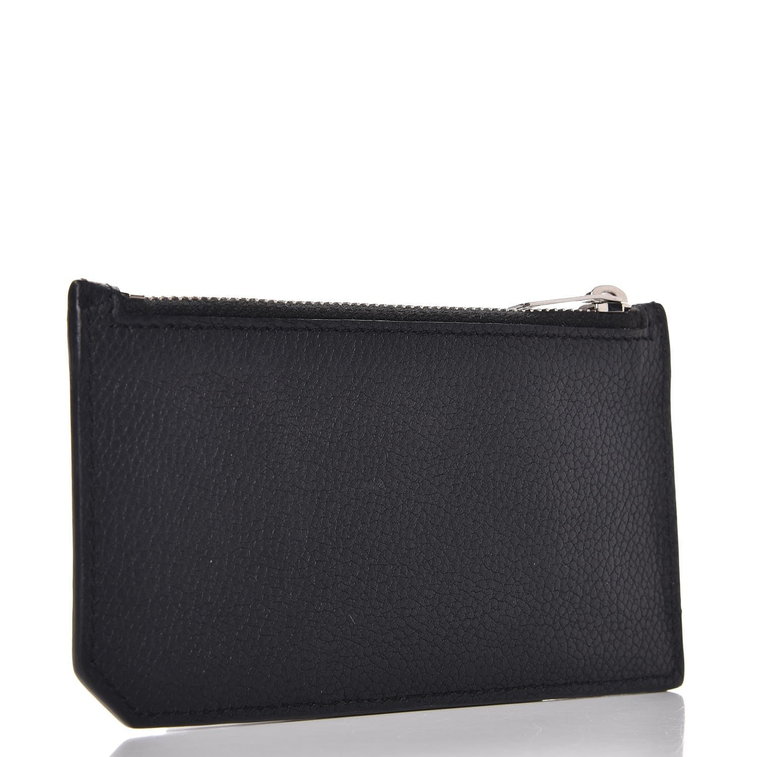 Saint Laurent Grained Calfskin 5 Fragments Zip Pouch Card Holder Black 3 of 8