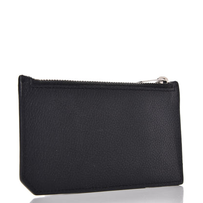 Saint Laurent Grained Calfskin 5 Fragments Zip Pouch Card Holder Black 3 of 8