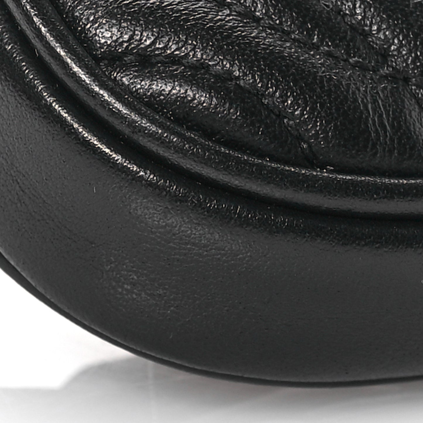Calfskin Quilted Gancini Belt Bag Black