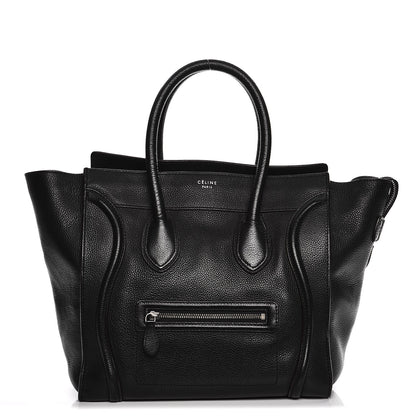 Celine Drummed Calfskin Mini Luggage Black 1 of 14