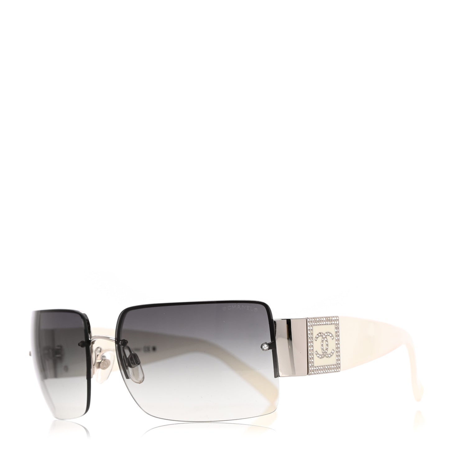 Crystal CC Sunglasses 4095-B White