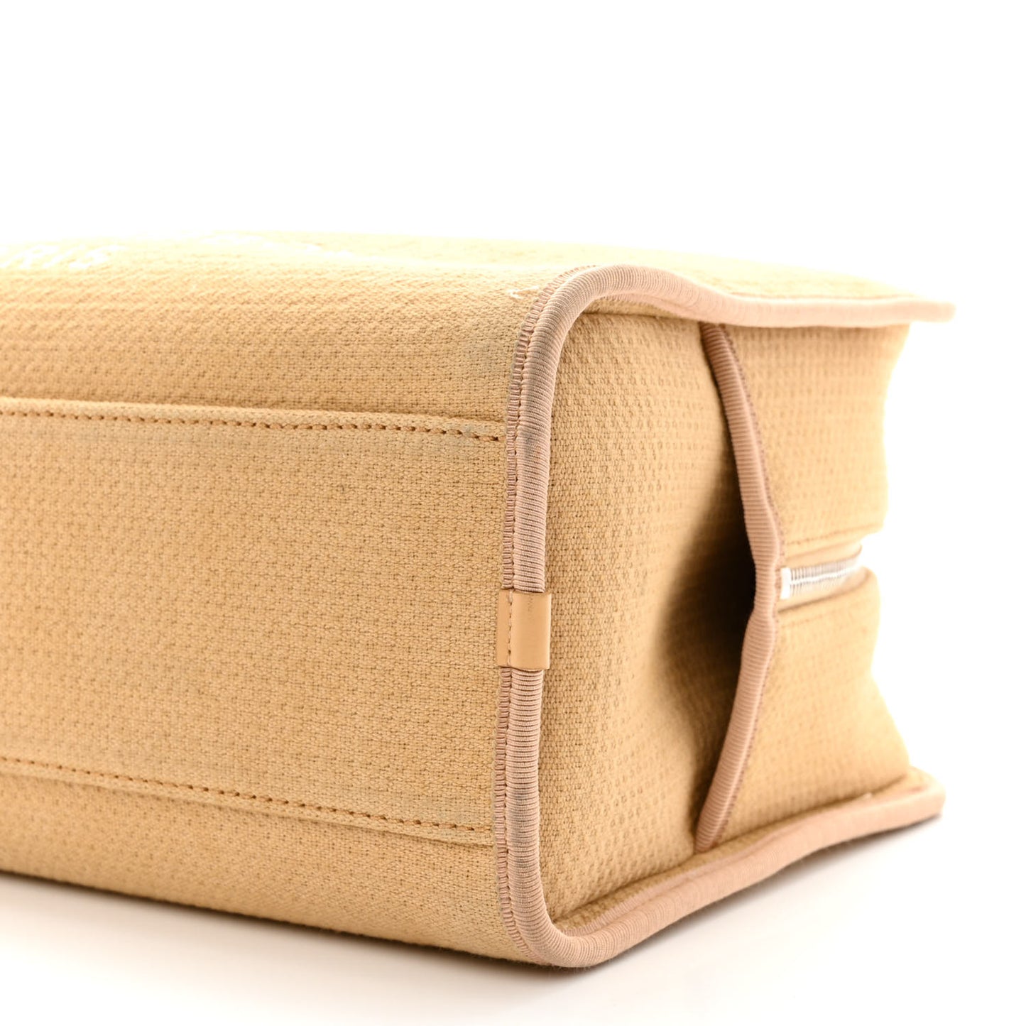 Canvas Deauville Bowling Bag Beige
