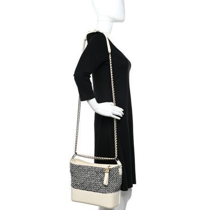 Chanel Tweed Calfskin Medium Gabrielle Hobo Ivory Multicolor 2 of 11