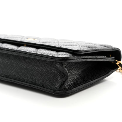 Chanel Caviar Quilted Wallet on Chain WOC Black 11 of 12