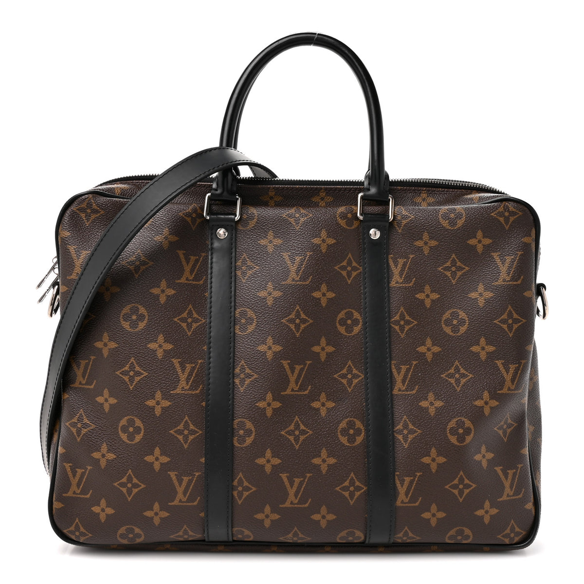 Louis Vuitton Monogram Macassar Porte-Documents Voyage PM 1 of 11