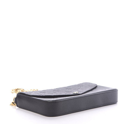 Louis Vuitton Empreinte Pochette Felicie Chain Wallet Black 4 of 9