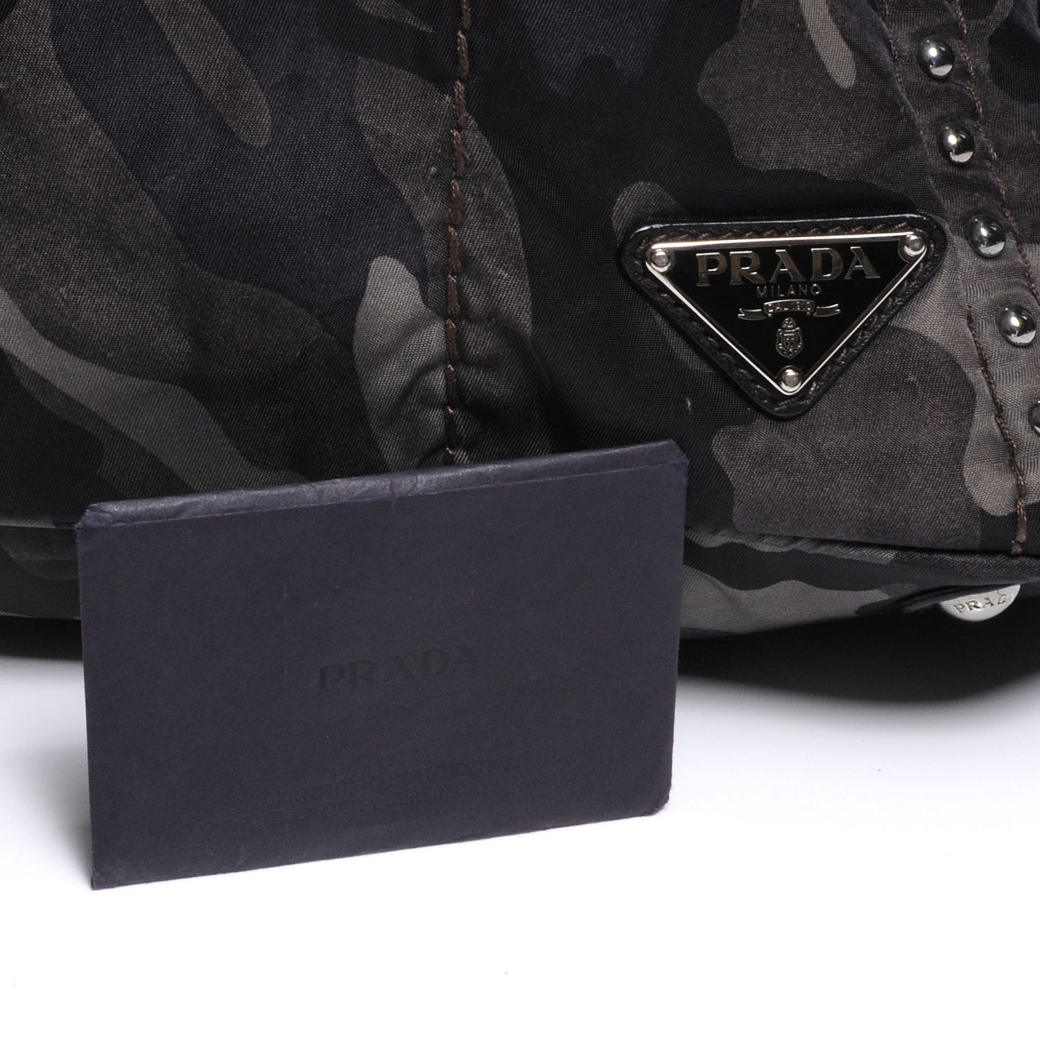 Prada Tessuto Nylon Camouflage Tote Fumo 3 of 9