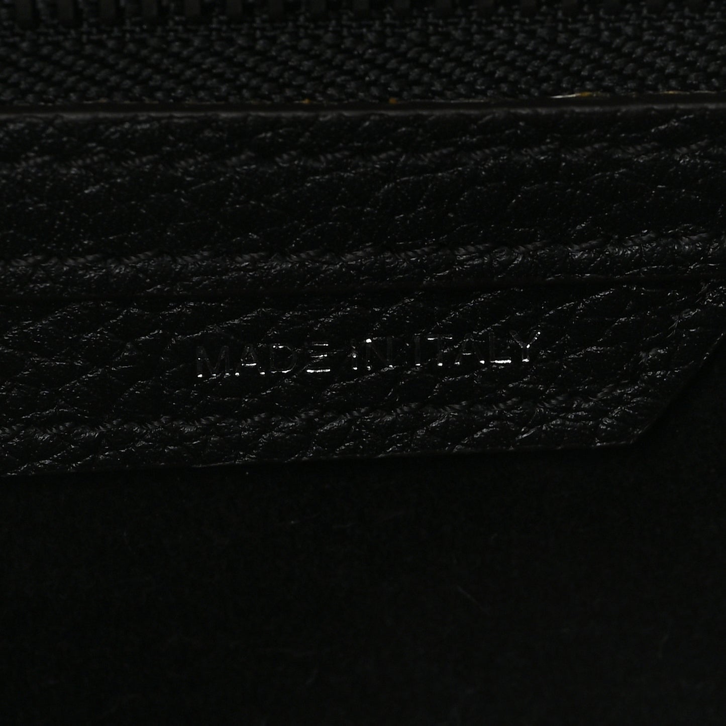 Drummed Calfskin Mini Luggage Black