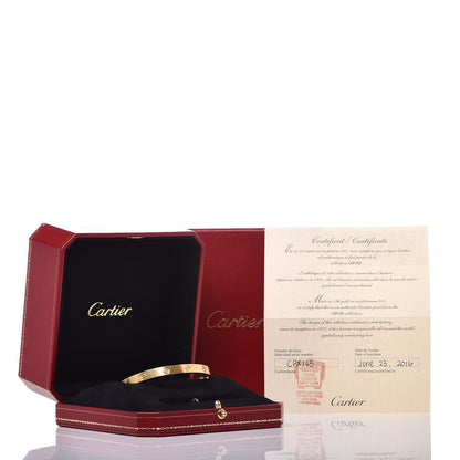 Cartier 18K Yellow Gold 4 Diamond LOVE Bracelet 19 6 of 6