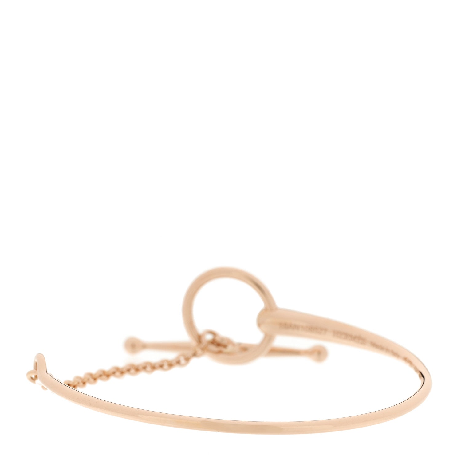 Hermes 18K Rose Gold Filet d'Or Bracelet SH 2 of 4