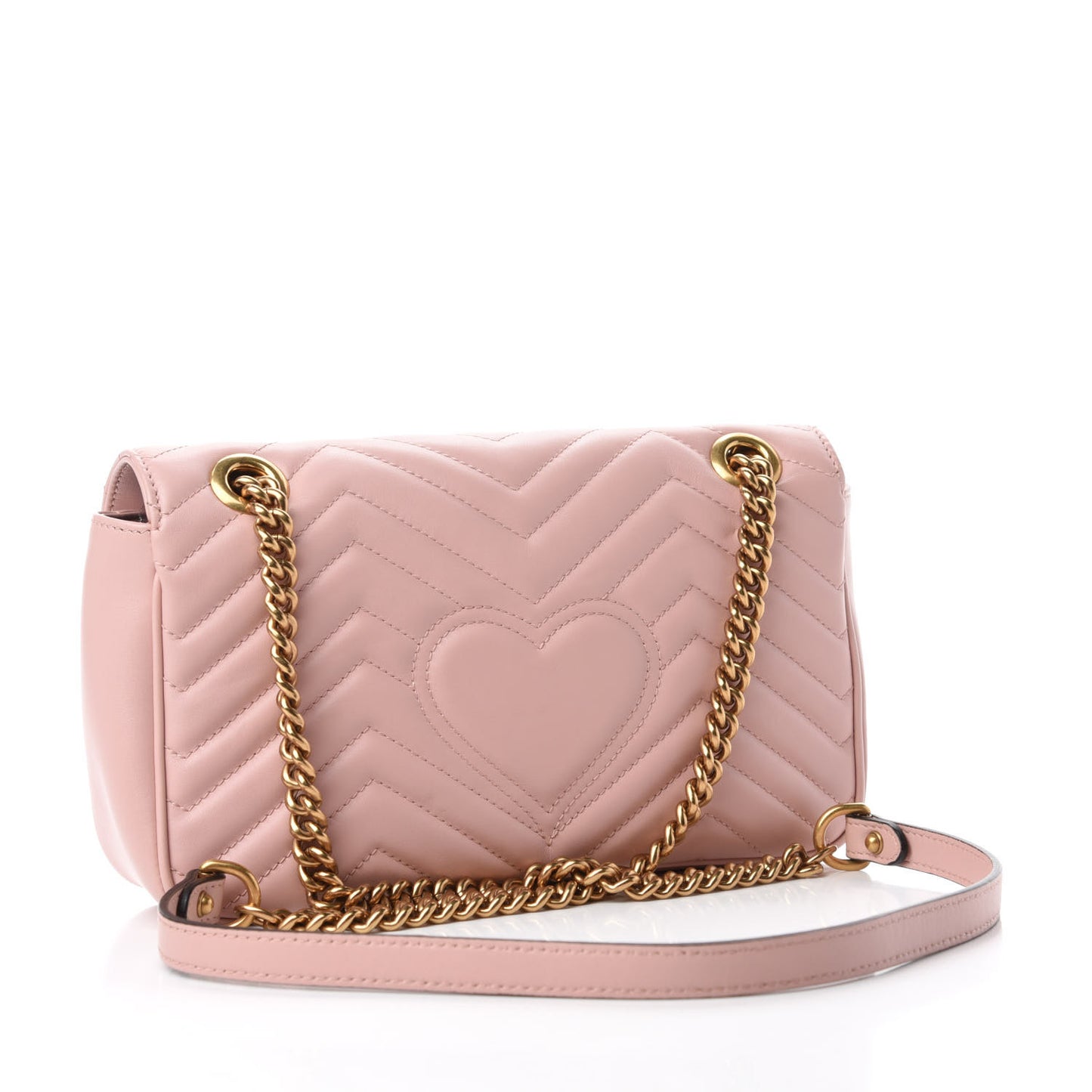 Calfskin Matelasse Small GG Marmont Shoulder Bag Perfect Pink