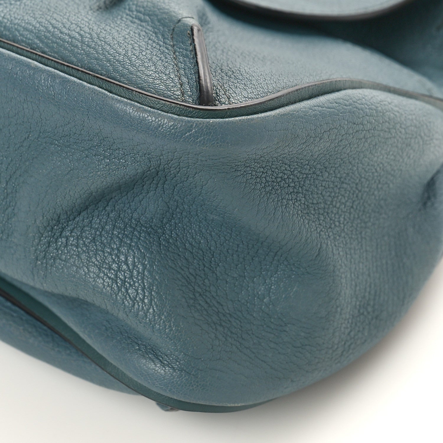 Chloe Grained Lambskin Calfskin Small Lexa Shoulder Bag Cloudy Blue 8 of 8