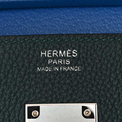Hermes Togo Swift Officier Birkin 30 Vert Cypress Bleu Zellige 6 of 11
