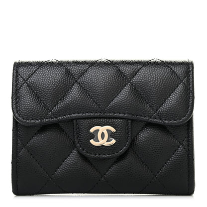 Chanel Caviar Quilted Flap Card Holder Wallet Black 1 of 6